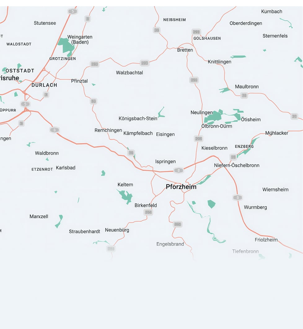 Karte Region Königsbach-Stein